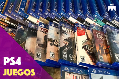 Juegos físicos de PS4 en una tienda